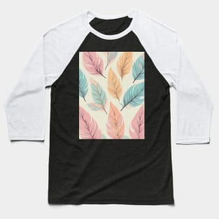 Leaves pastel seamless pattern Baseball T-Shirt